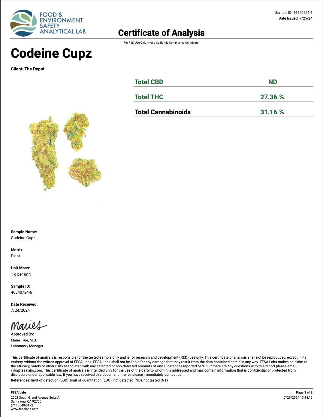 Codeine Cupz THCa - Hybrid