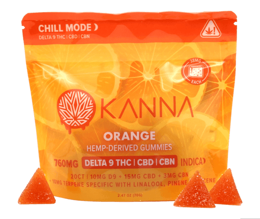 delta 9 gummy orange indica kanna cbd