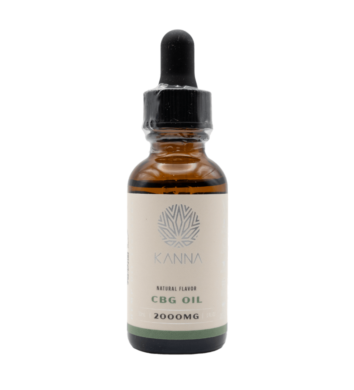 kanna cbg tincture oil bottle with green text