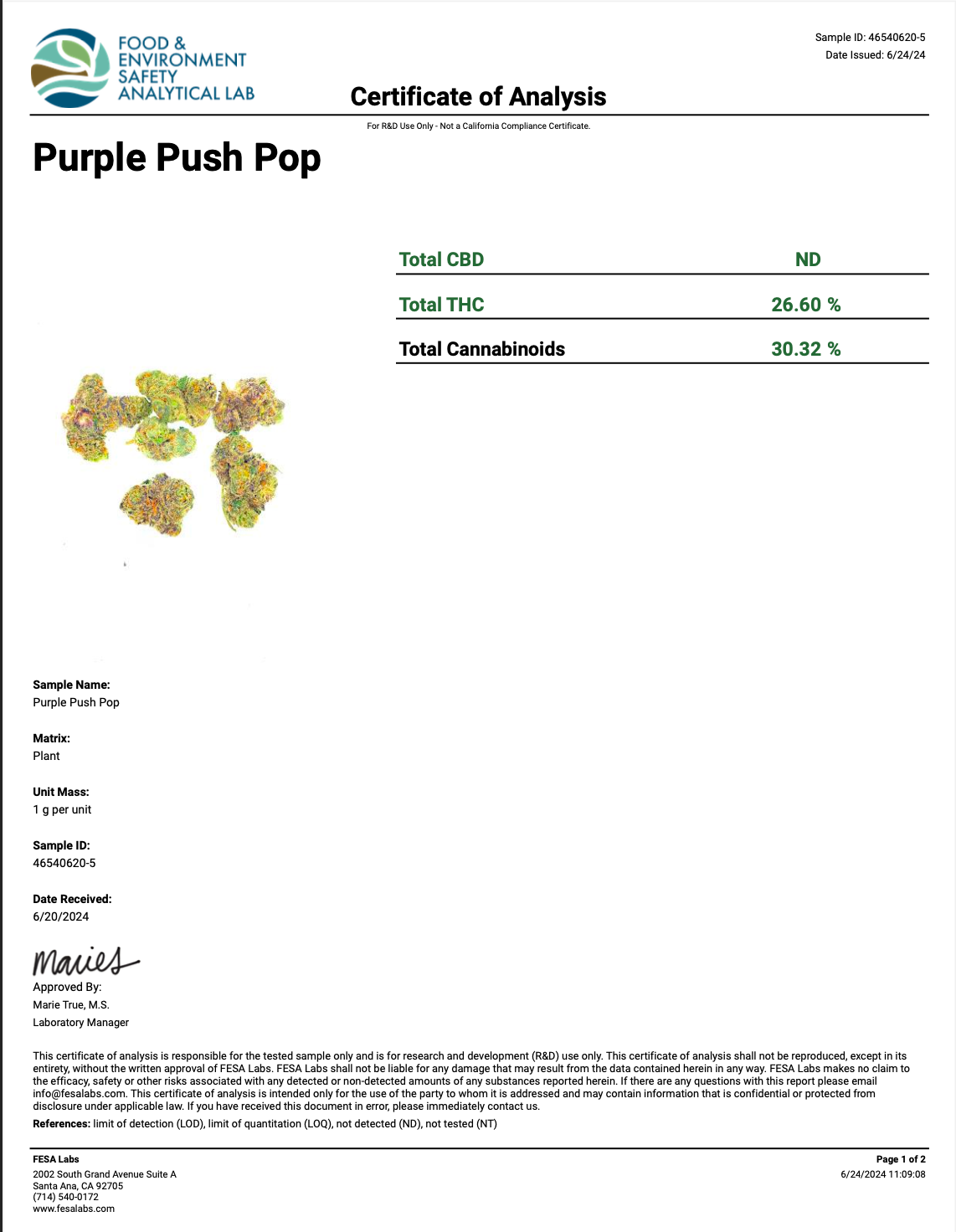 Purple Push Pop THCa Preroll - Sativa