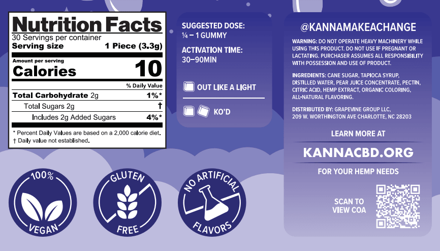 KANNA "Sleep Sweetly" Strawberry Gummies - 30ct