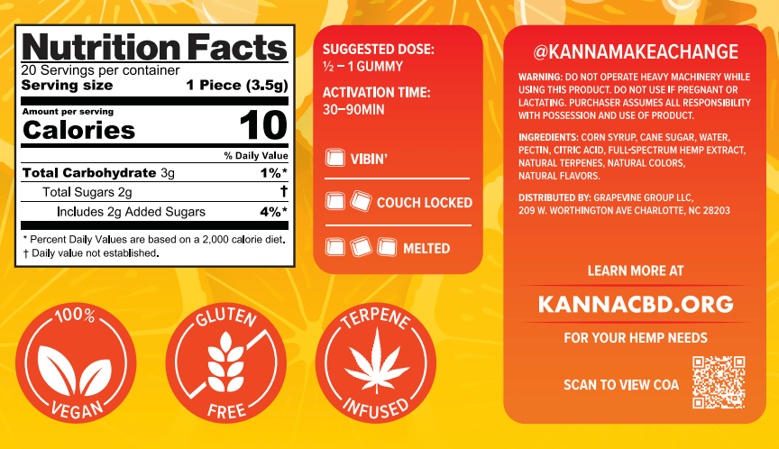 KANNA “Chill Mode” Delta 9 THC Gummies - Indica