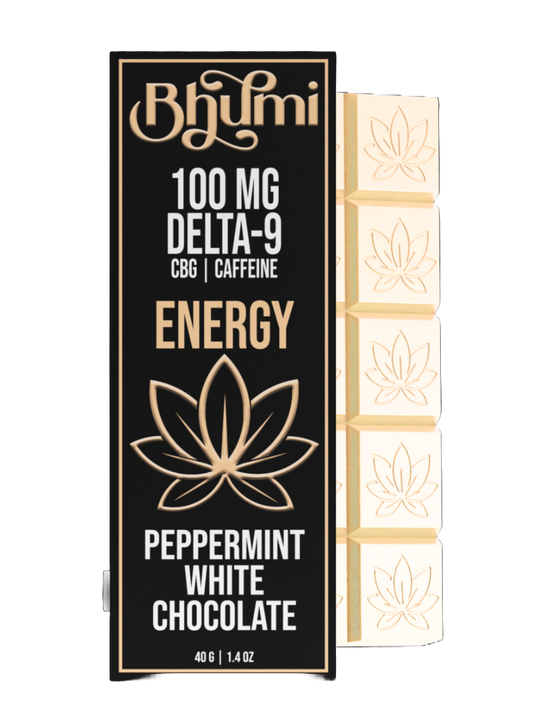 Bhumi Delta 9/CBG/Caffeine White Chocolate Peppermint Bar