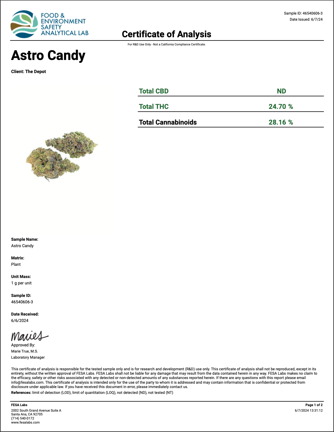 Astro Candy THCa - Indica - 24.70%