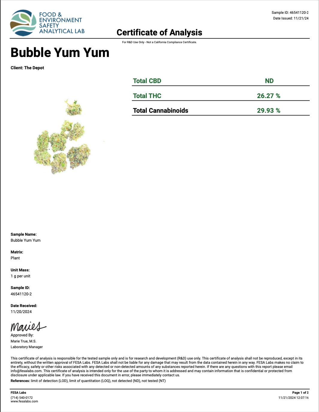 Bubble Yum Yum THCa - Hybrid - 26.27%