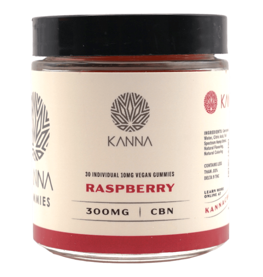kanna cbn sleep gummy raspberry