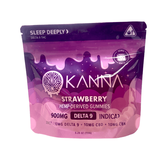 KANNA "Sleep Deeply" Strawberry Indica Gummies - D9/CBD/CBN