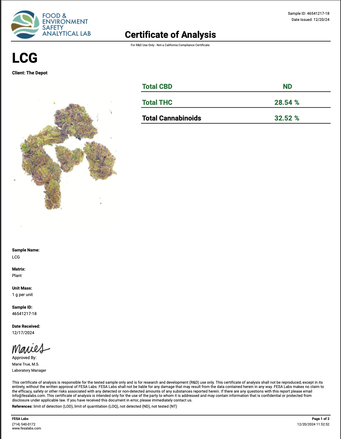 Lemon Cherry Gelato THCa - Indica - 28.54%