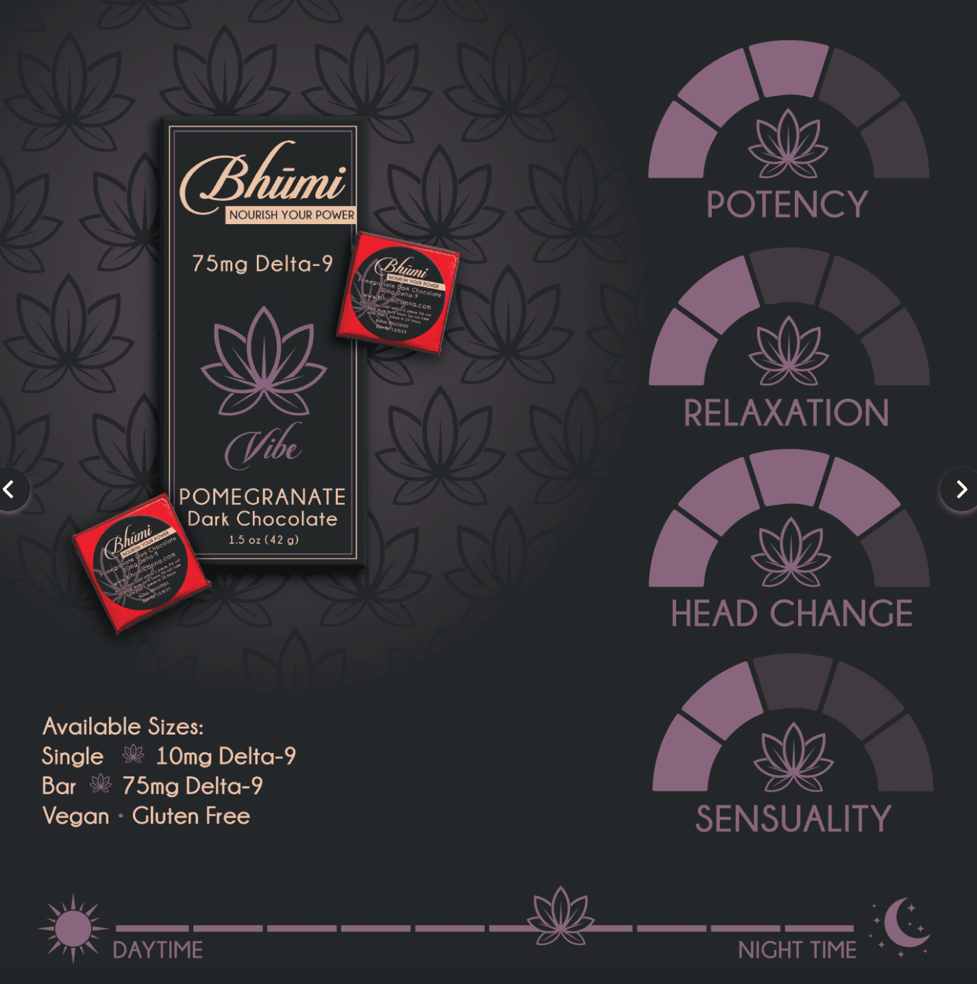 Bhumi Delta 9 Pomegranate Dark Chocolate Full Size Bar - KANNA