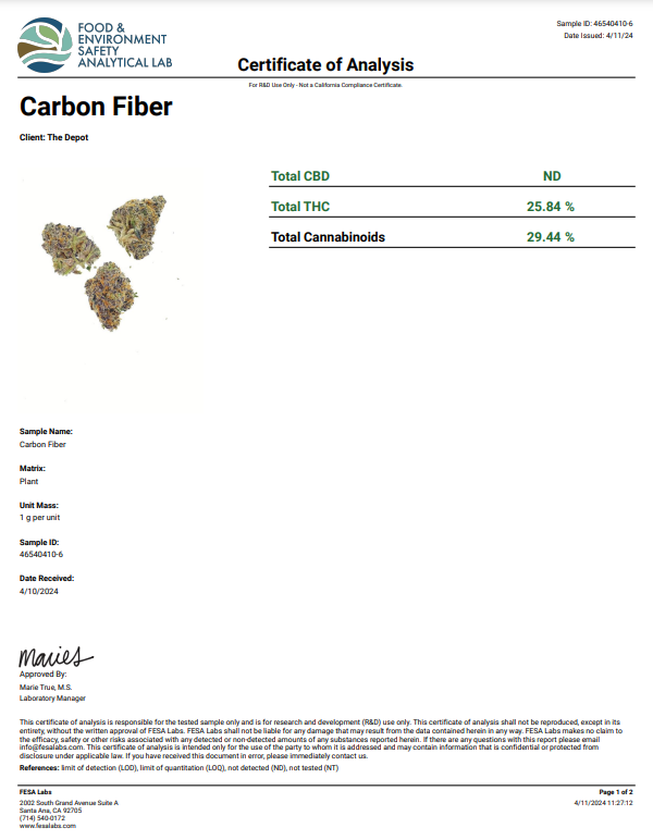 Carbon Fiber THCA - Hybrid - 25.84%