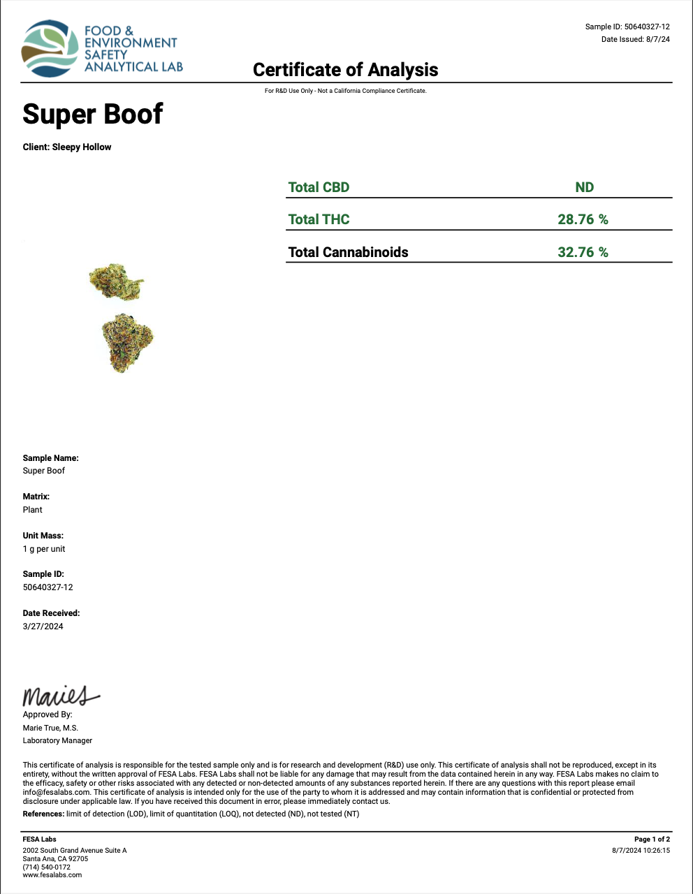 Super Boof THCA - Hybrid - 28.76%