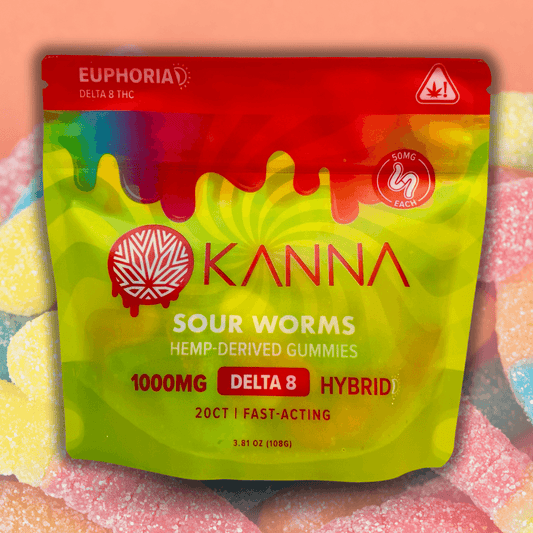 KANNA 50mg Delta-8 THC “Magic Sour Worm” Gummies
